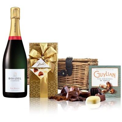 Boizel Brut Reserve NV Champagne 75cl And Chocolates Hamper